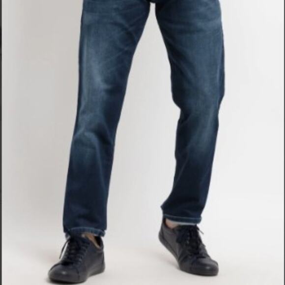 Status Quo Jeans Mens 36W x 43L SLIM FIT Dark Blue Washed Denim Legend for 98 - Picture 5 of 14